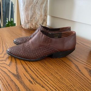 Leather western style booties